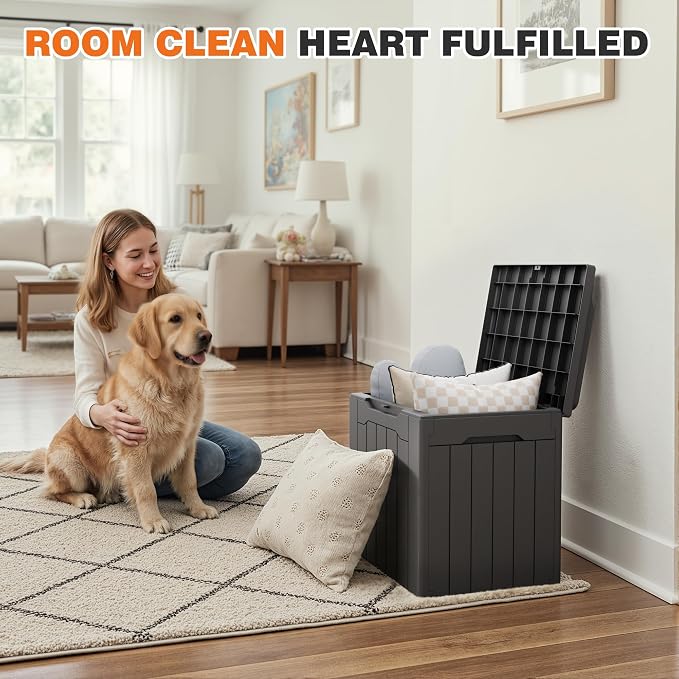 32 Gallon Deck Box Outdoor Indoor Waterproof Storage Box - Image 2