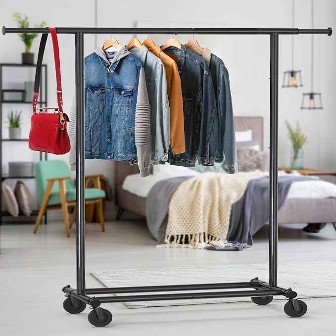 Simple Houseware Heavy Duty Clothing Garment Rack, Holds Up to 150 lbs - Image 3