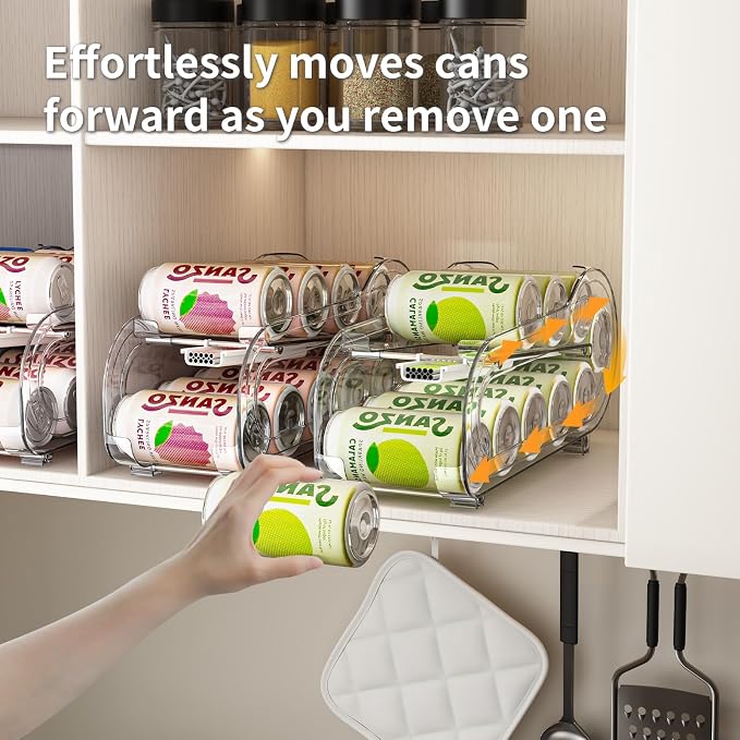 Drink Organizer for Fridge, Soda Can Organizer Dispenser for Refrigerator - Image 4