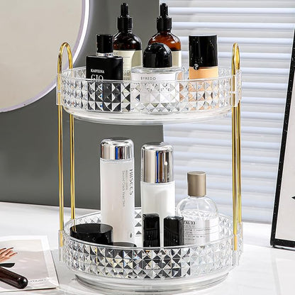 Fangoo 2 Tiers Clear Rotating Makeup Organizer by Fangoo