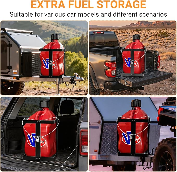 Gas Can Holder for Trailer, Heavy Duty Tall Fuel Can Rack - Image 10