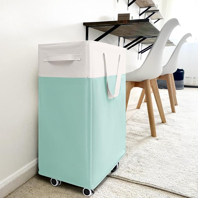 Goodpick Laundry Basket with Wheels, 75L Laundry Hamper with Wheels, Large - Image 8