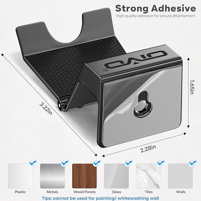 OIVO Controller & Headset Wall Mount Holder Stand, Foldable Headphone Stand - Image 6