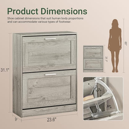 Haotian Enclosed Shoe Rack for Entryway | Shoe Cabinet - Image 2