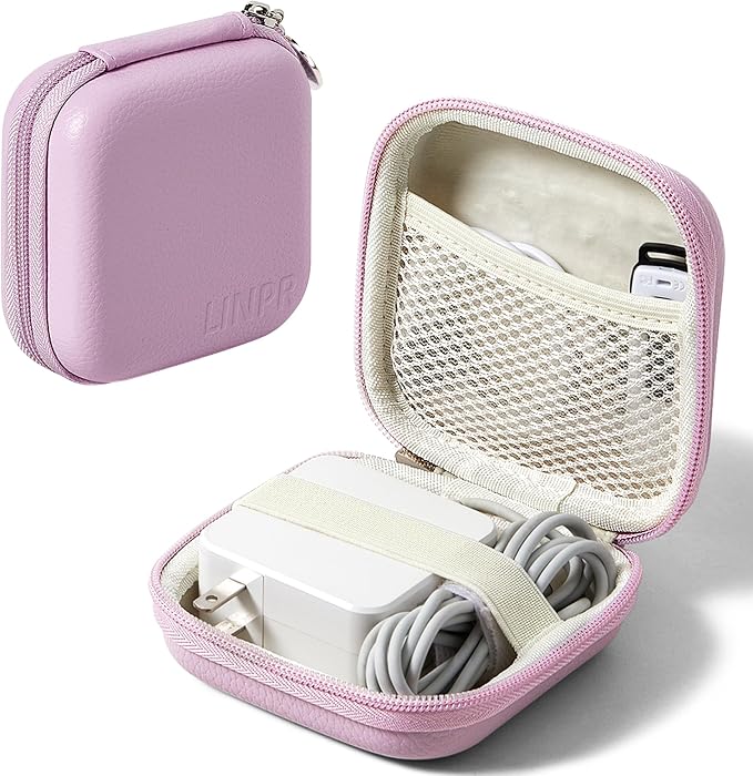 Charger Case for Macbook, Portable Tech Electronic Organizer Bag, Small Travel by Linpr