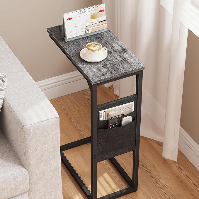 TUTOTAK C Shaped End Table, Side Table - Image 5