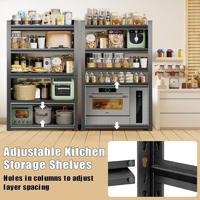 Kitchen Storage Shelves with 2000 LBS Load Capacity, Waterproof and Rustproof - Image 5