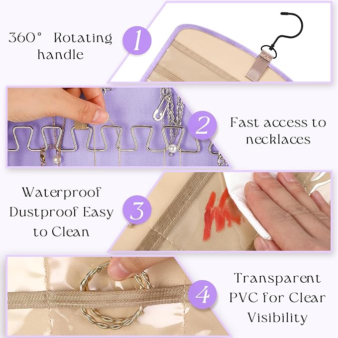 2 Pack Hanging Jewelry Organizer Storage - Image 3