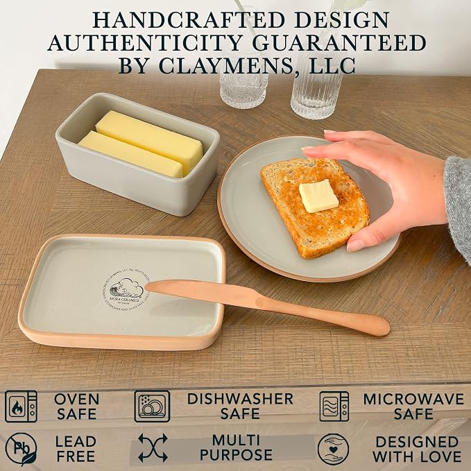 Mora Ceramic Two-in-One Butter Dish - Image 4