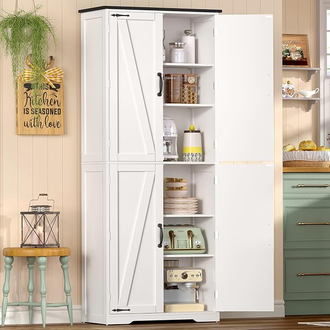 TEENFON Tall Pantry Cabinet, Kitchen Cabinet by TEENFON
