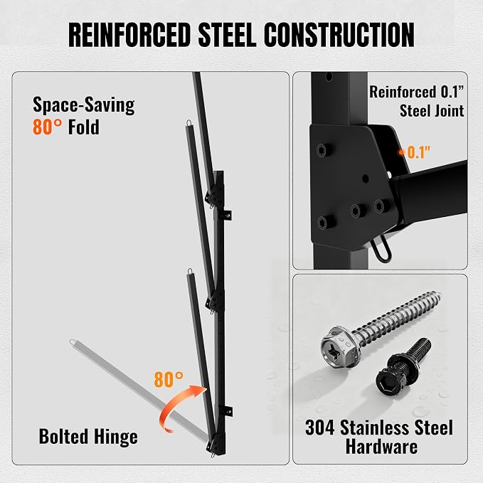 3-Tier Foldable Kayak Wall Mount Rack | Space-Saving Swing-Away Design - Image 3