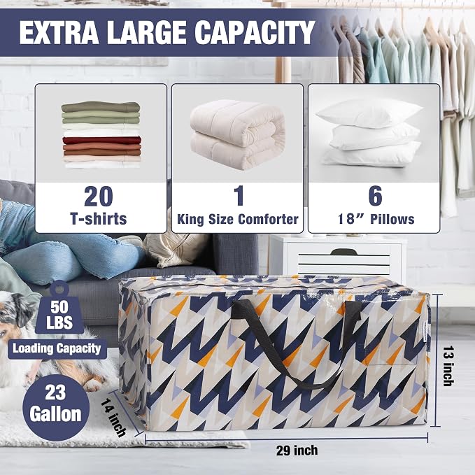 WORKPRO 6 Pack Extra Large Moving Bags - Image 4