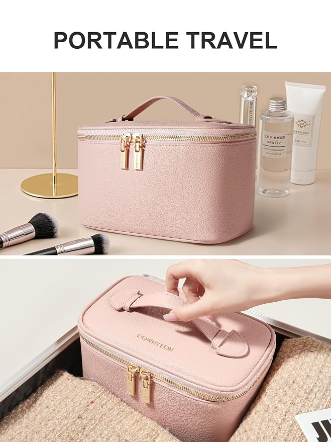 Cosmetic Bag, ROWNYEON Makeup Bag, Portable Makeup Train Case, Travel Toiletry - Image 7