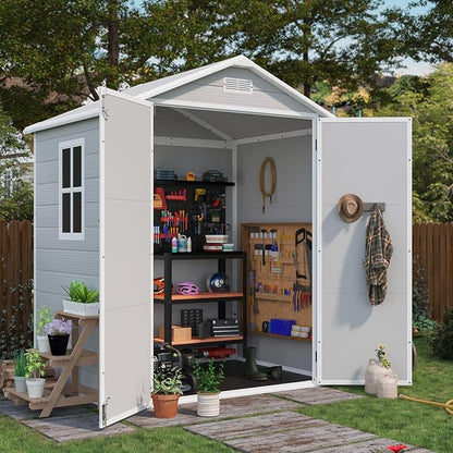 Patiowell 6 x 4 FT Resin Outdoor Storage Shed by Patiowell