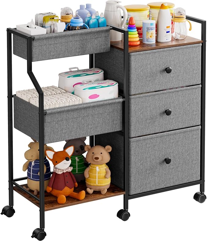 Modanais Baby Diaper Caddy Organizer Cart by HomeOrganizersandStorage