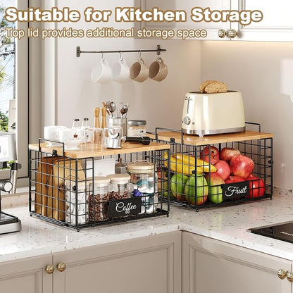 2 PACK XXL Potato and Onion Storage Bins, Pantry Organizers and Storage | - Image 5