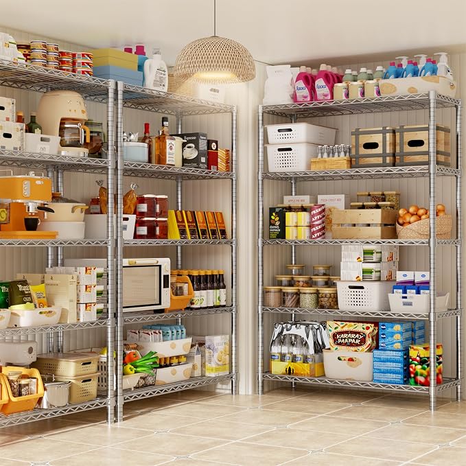 Storage Shelves, 5-Tier Adjustable Metal Industrial Utility Shelf Rack - Image 6