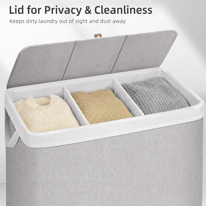 STORAGE MANIAC Triple Laundry Hamper - Image 8