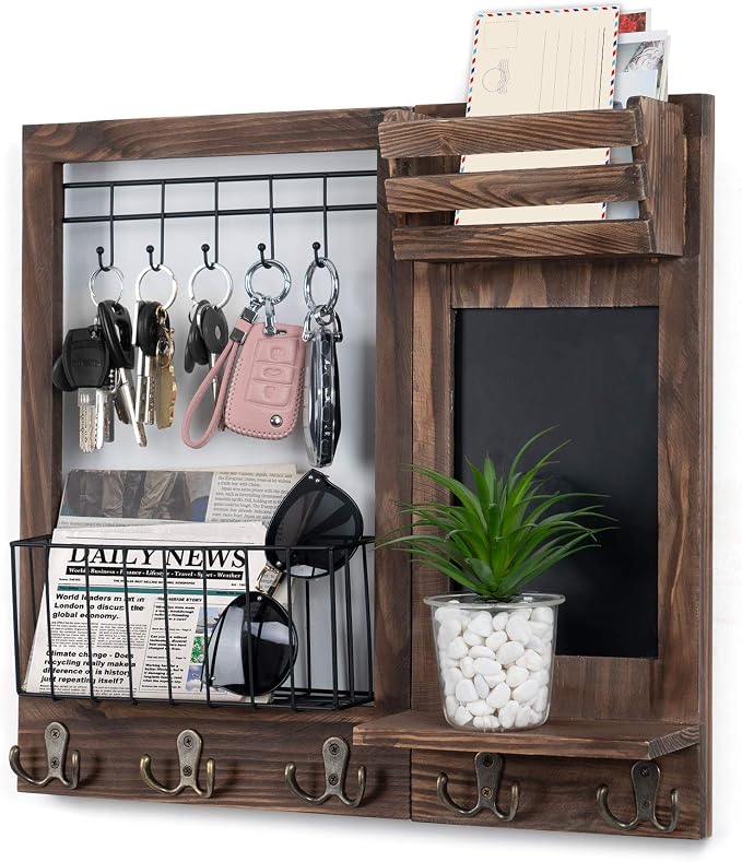 Key Holder for Wall, Mail Organizer Wall Mount by Dhmkfly