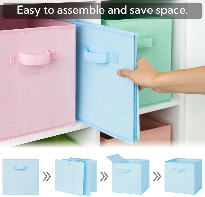 GRANNY SAYS 11 Inch Cube Storage Bins, Colorful Cube Storage Organizer - Image 8