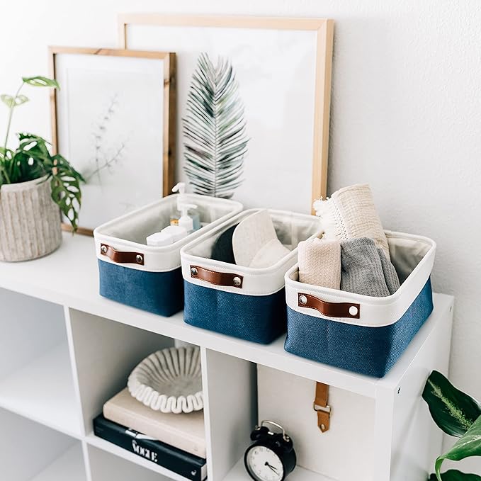 OrganiHaus Small Fabric Storage Baskets - Image 4