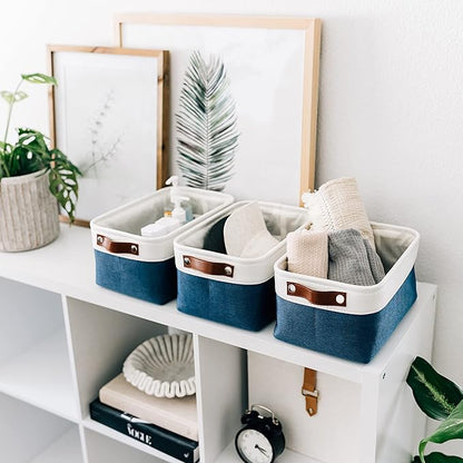 OrganiHaus Small Fabric Storage Baskets - Image 4