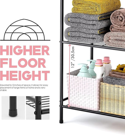 3-Tier Freestanding Bathroom Storage Shelf, Storage Shelves Organizer - Image 7