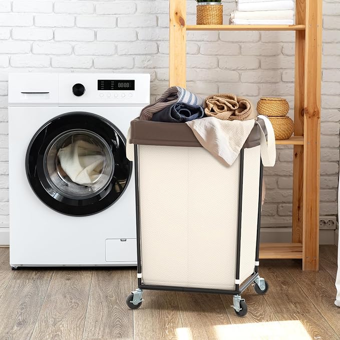 2PK Rolling Laundry Basket - Image 6