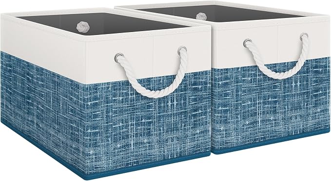 Storage Bins 2-Pack, Foldable Storage Baskets by Fabtotes