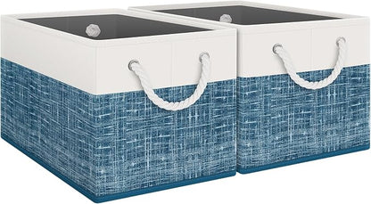 Storage Bins 2-Pack, Foldable Storage Baskets by Fabtotes