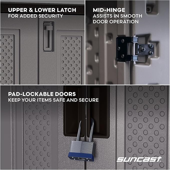 Suncast Tall Storage Cabinet for Garage Organization - Image 5