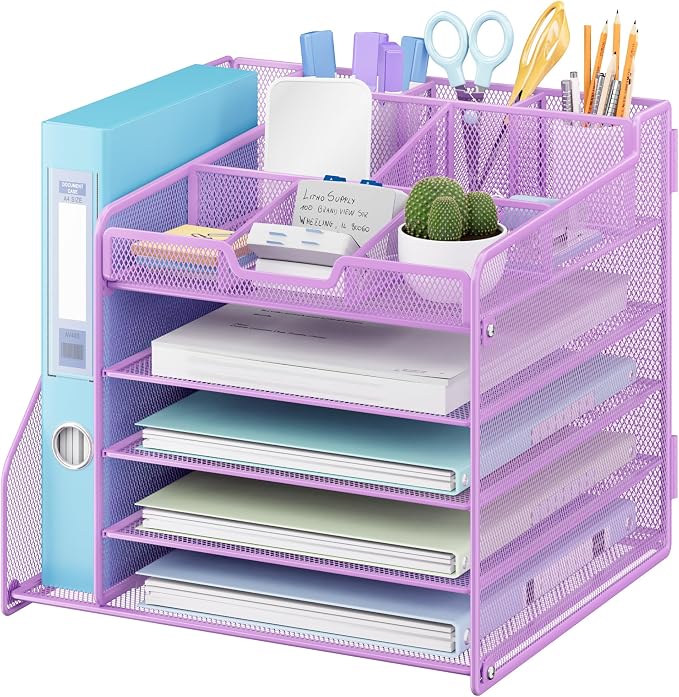 Lavatino 5-Tier Metal Mesh Desk Organizer by Lavatino