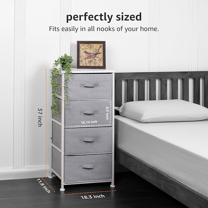 Amazon Basics Fabric 4-Drawer Storage Organizer Unit - Image 2