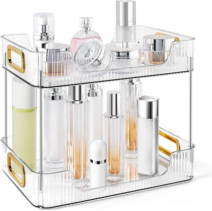 2-Tier Bathroom Counter Organizer Countertop Storage, Dresser Organizer Vanity by TENDER+EPOCH