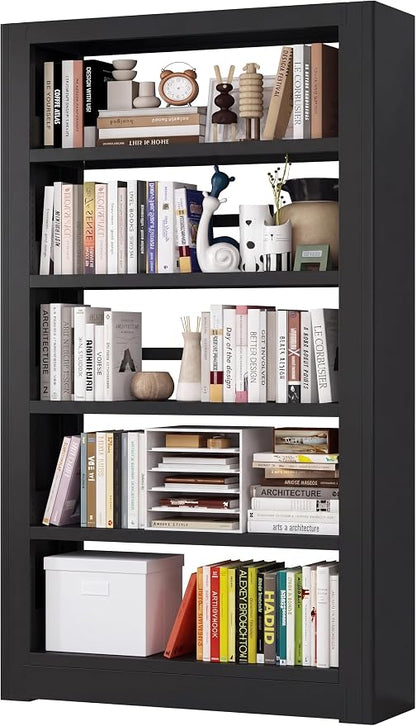 Heavy Duty Metal Bookshelf, 71” Tall 5-Tier Bookcase, Thickened 300LB Capacity by Unknown