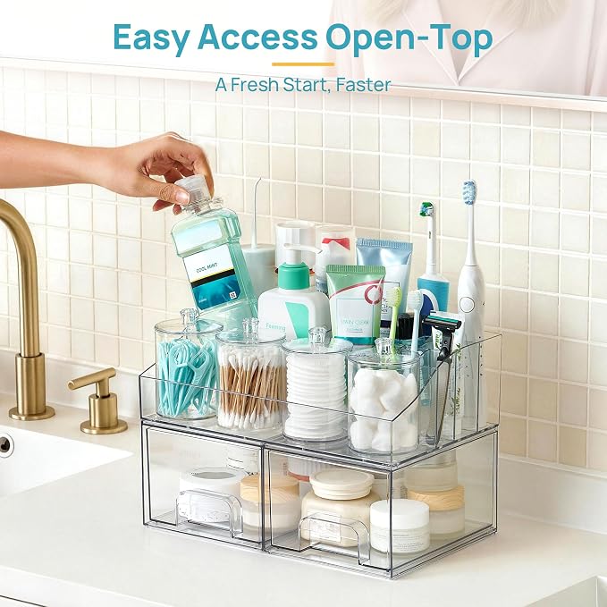 Vtopmart 7 PCS Bathroom Countertop Organizer, 1 Divided Tray - Image 4