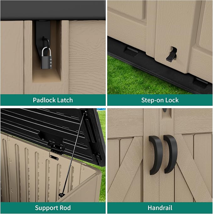 YITAHOME Outdoor Horizontal Storage Shed - Image 3