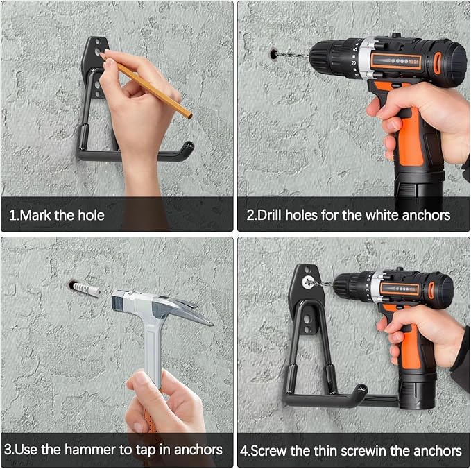 3-H Garage Wall Hooks 20 Pack, Garage Hooks Heavy Duty - Image 5