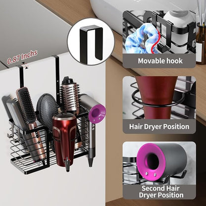 YIGII Hair Dryer Holder, 3 in 1 Hair Tools Organizer Blow Dryer Holder - Image 3