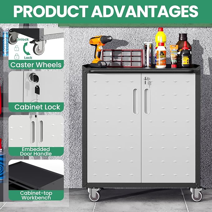 Garage Cabinet System | Heavy Duty Steel All-in-One Modular Garage Cabinet Set - Image 5