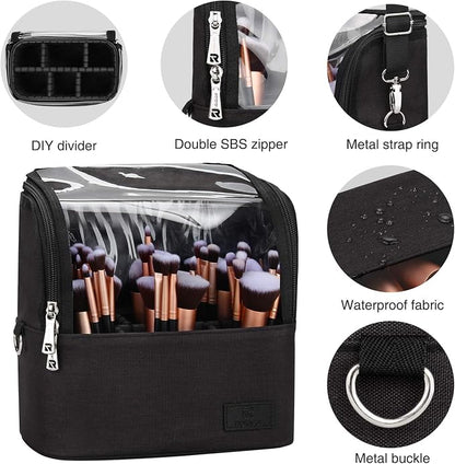Relavel Professional Makeup Case Makeup Backpack and Makeup Brush Case - Image 7
