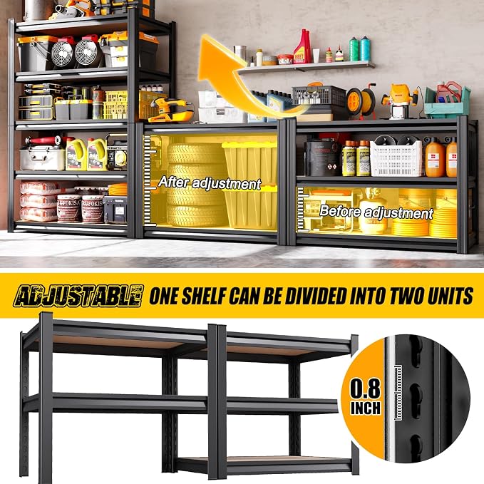 3-Pack Garage Shelving for Home Storage & Multi-Room Organization, Household - Image 3