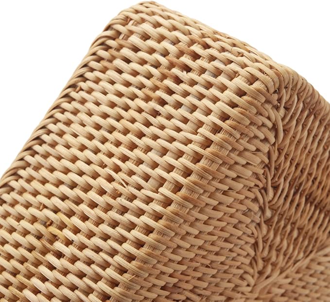 Natural Rattan Fruit Storage Baskets Rectangular Woven Wicker Box - Image 5