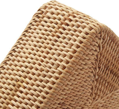 Natural Rattan Fruit Storage Baskets Rectangular Woven Wicker Box - Image 5