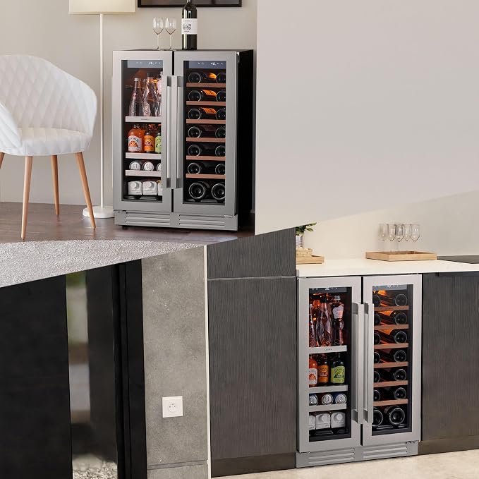 Ca'Lefort 24 Inch Wine and Beverage Refrigerator, 60 Can and 20 Bottle Wine - Image 6