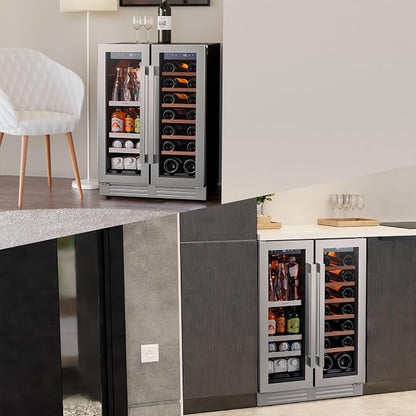 Ca'Lefort 24 Inch Wine and Beverage Refrigerator, 60 Can and 20 Bottle Wine - Image 6