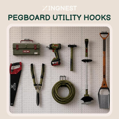 10-Pack Heavy Duty Pegboard Drill Holder & Utility Hooks | Fit 1/4 Inch - Image 6