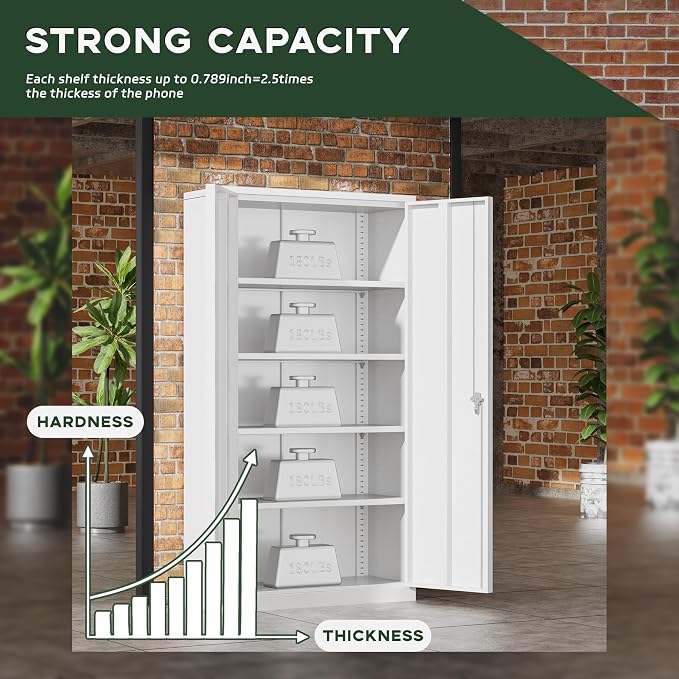 Greenvelly Metal Garage Storage Cabinet - Image 6