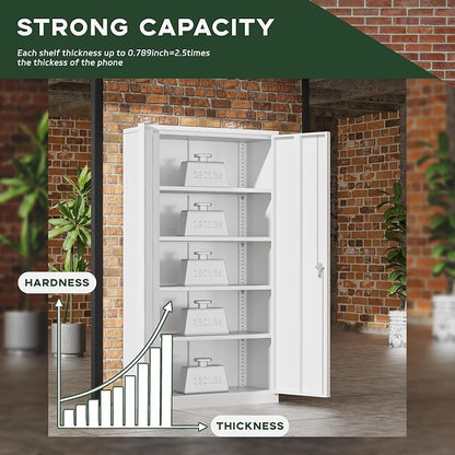 Greenvelly Metal Garage Storage Cabinet - Image 6
