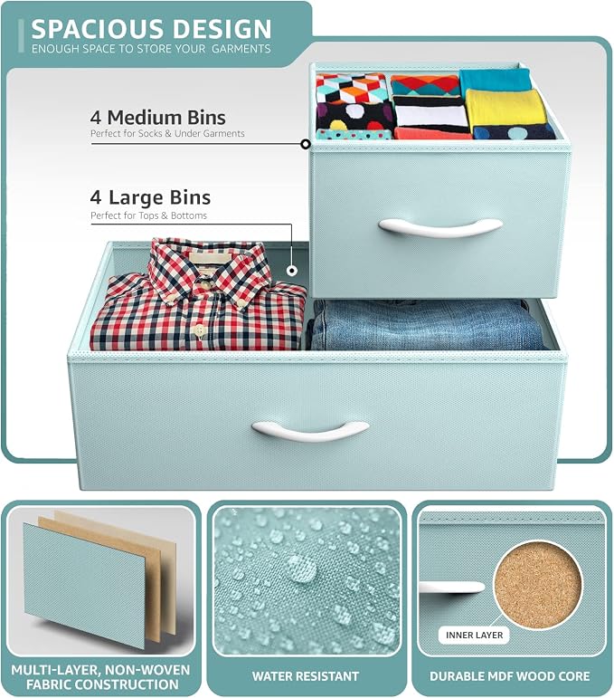 Sorbus Dresser with 8 Drawers - Image 5